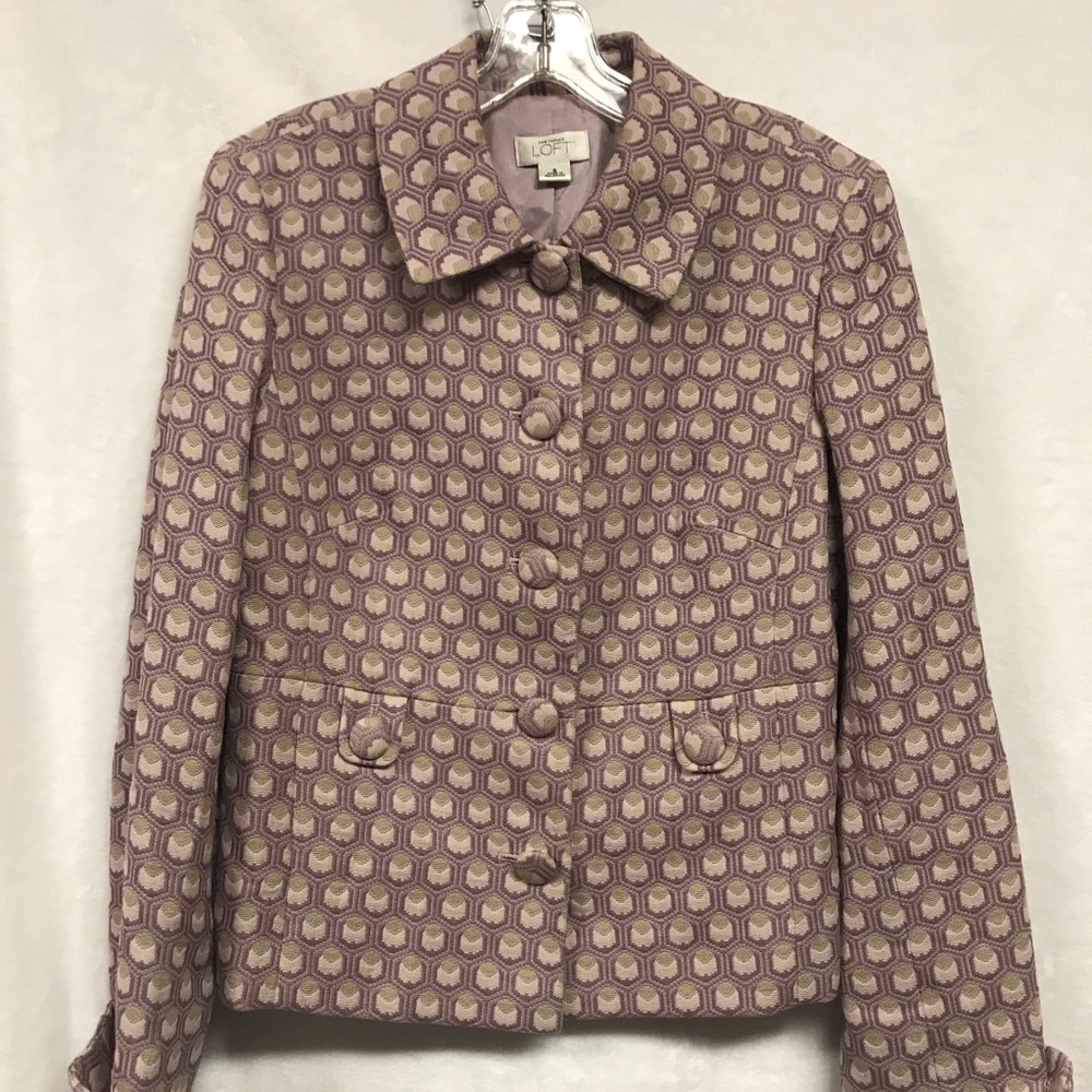 Loft “Channel” Inspired Jacket a8 Lavender/Green 6